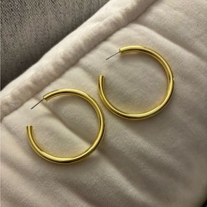 Uncommon James Classic Thick Gold Hoops Large